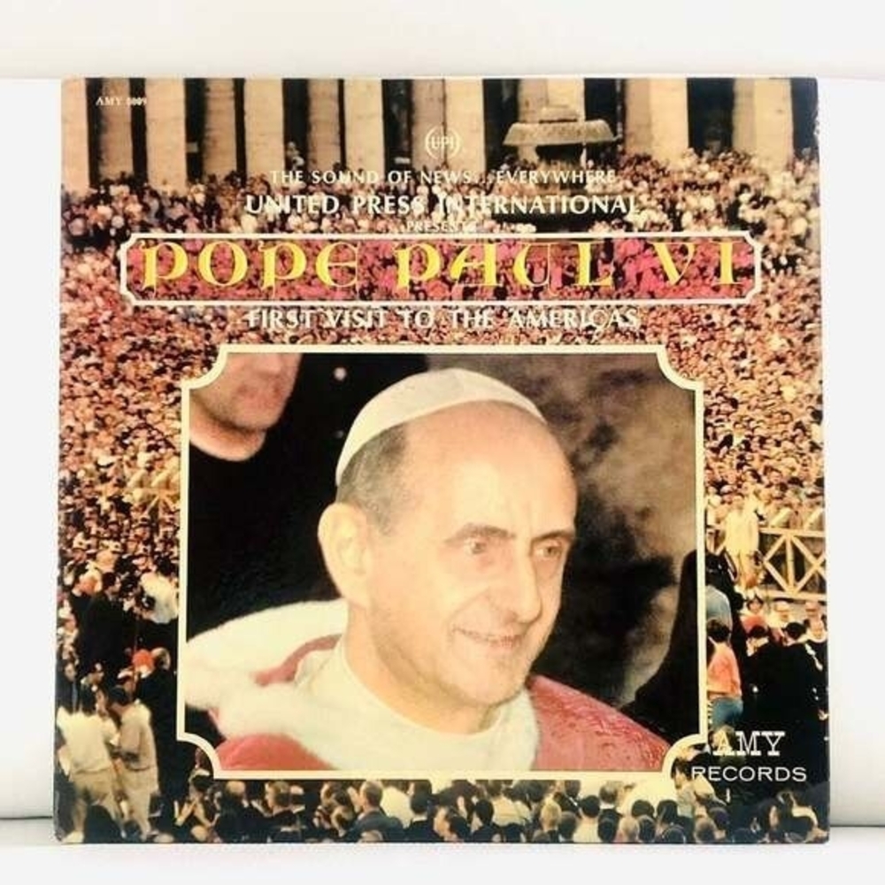 LP Pope Paul VI First Visit to Americas Vinyl Record Album Near Mint Vinyl Rare